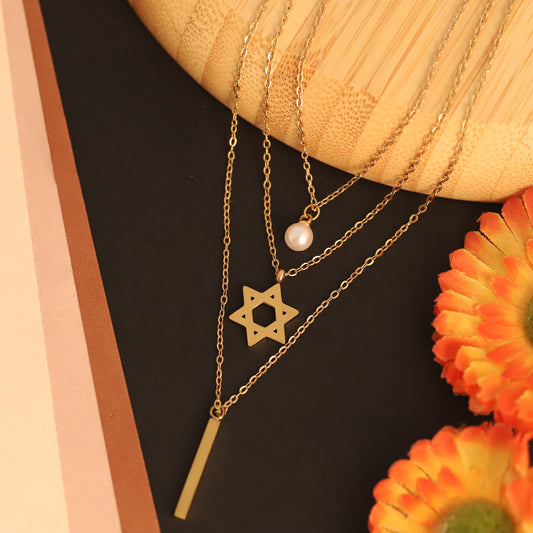 Trinity Charm Layered Necklace