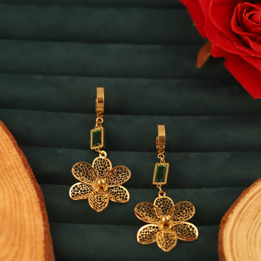 Emerald Bloom Earrings