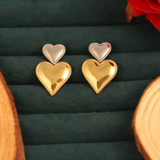 Twin Heart Glow Earring
