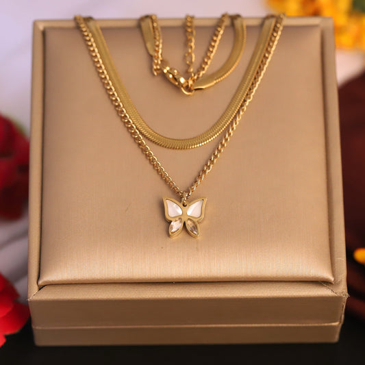 Butterfly Layered Necklace
