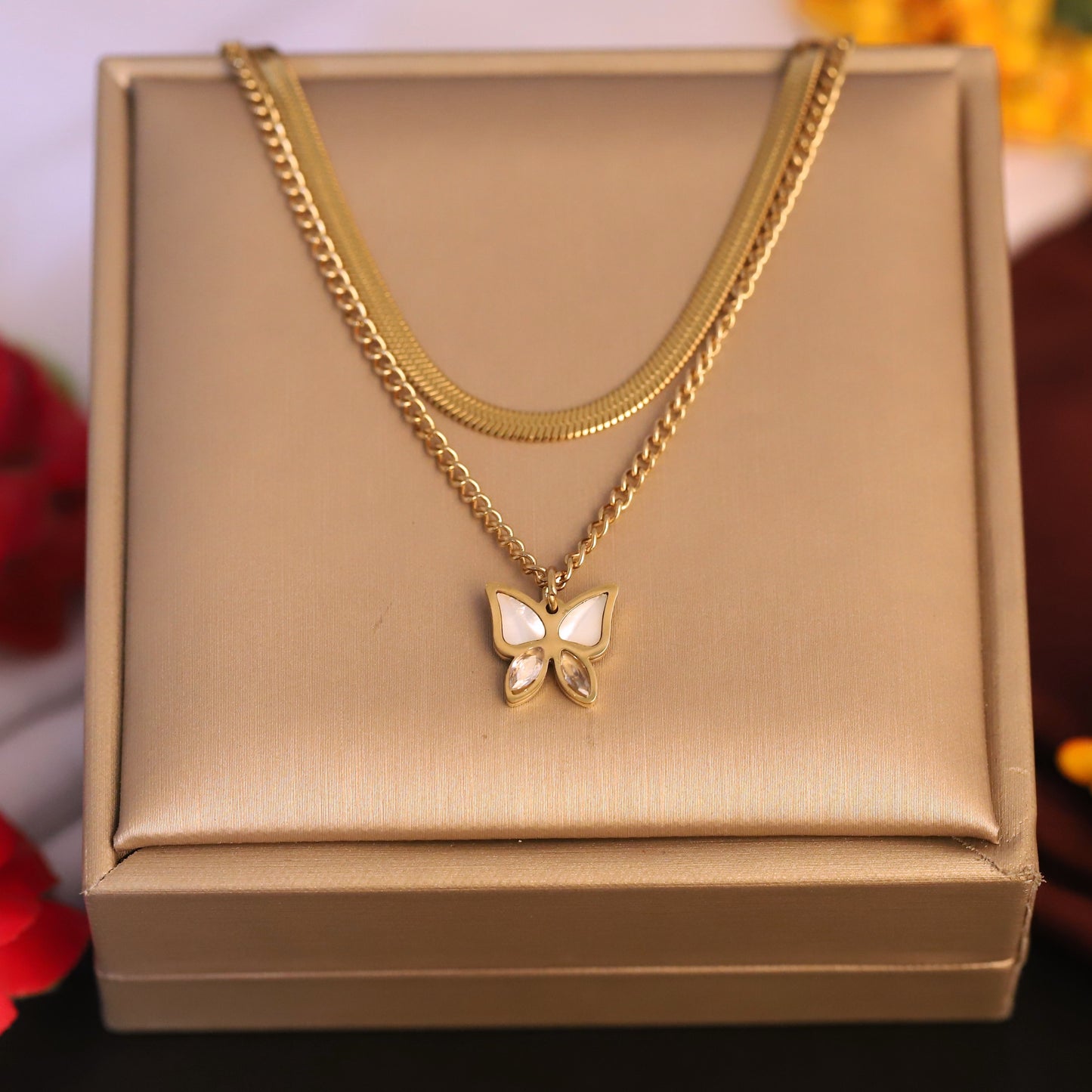 Butterfly Layered Necklace