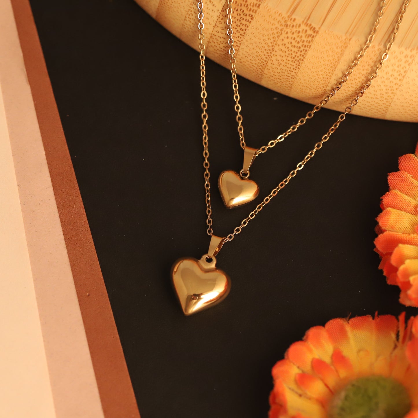 Golden Heart Layered Necklace