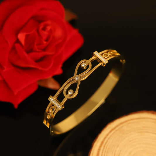 Golden Infinity Twist Bracelet