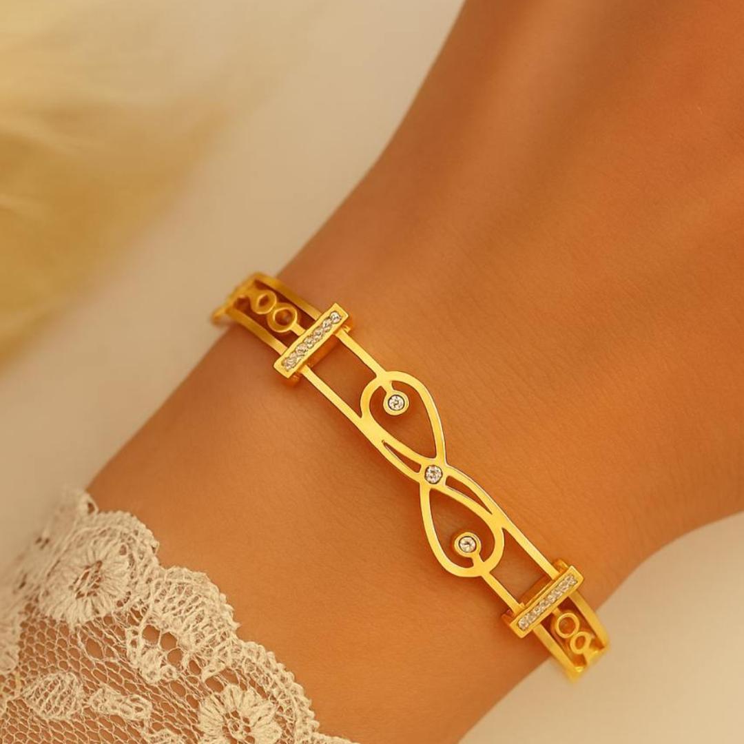 Golden Infinity Twist Bracelet